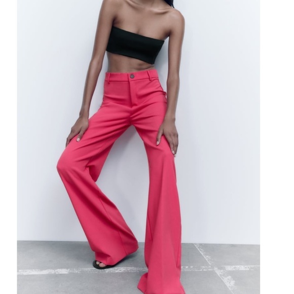 New Zara | Pink Highrise Trousers - Picture 11 of 15